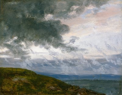 Studie van drijvende wolken door Johan Christian Dahl